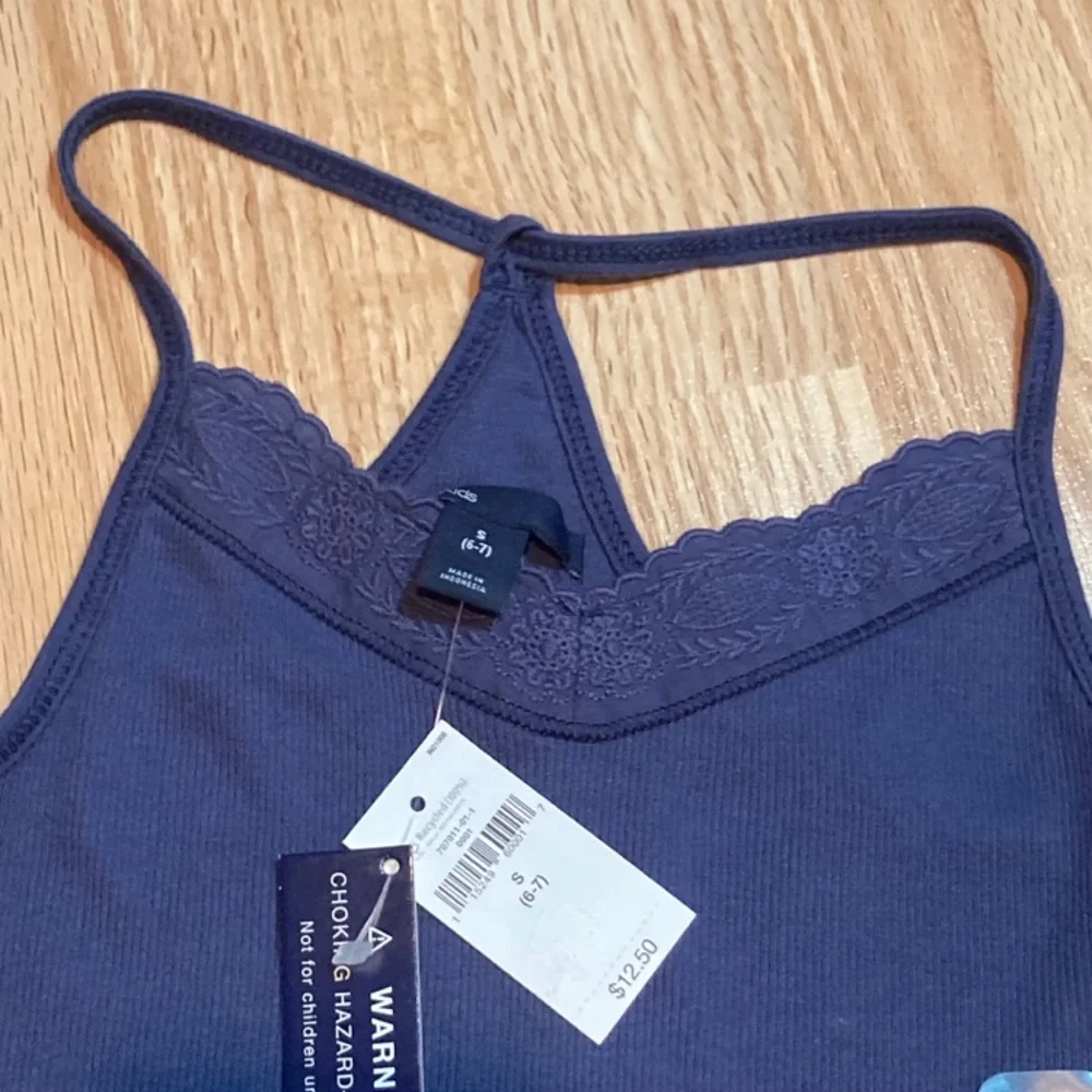 NWT Gap blue ribbed‎ tank small 6-7